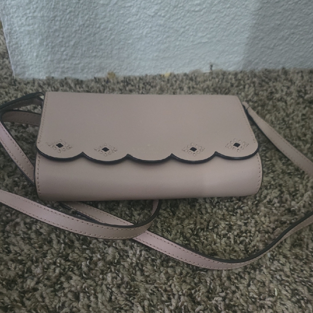 Kate Spade Blush Pink & Metallic Pink Aztec Crossbody Bag (EUC)(LIKE NEW)💕♠️💕 - Picture 5 of 12